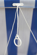 Lettino Prendisole da Giardino in Alluminio con Tettuccio Soriani Riccione Bianco/Blu