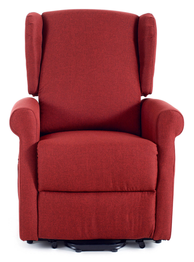 Poltrona Alzapersona Elettrica 1 Motore in Tessuto Elizabeth Rossa