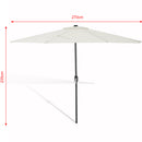 Ombrellone Mezzaluna a Parete da Giardino Parasole a Muro 270 cm in Poliestere Beige      