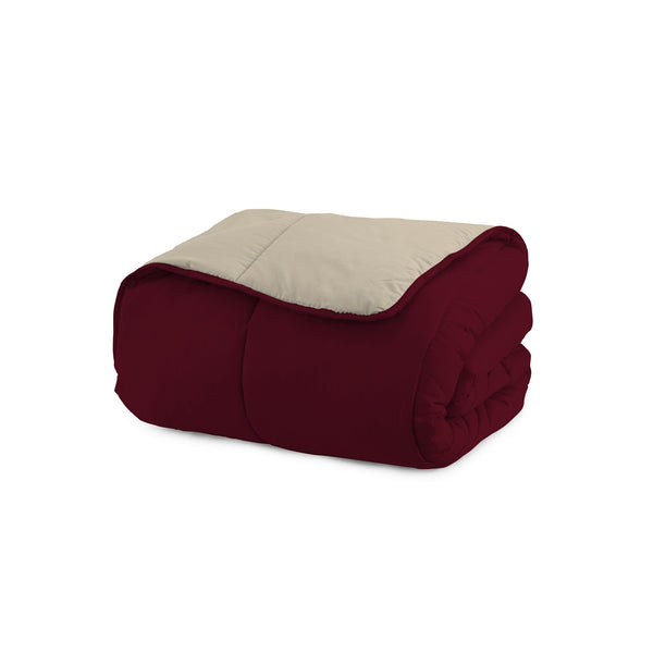 Couette d'Hiver en Microfibre 200gr Double Face Falun/Crème Différentes Tailles sconto