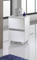 Mobile Cassettiera 2 Cassetti Soft Close in Legno in Melaminico 35x38x57cm TFT Bali Bianco