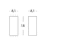Applique da Esterno a LED 2x6W Quadrata Sovil Tower Grigio