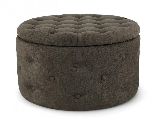 prezzo Pouf Contenitore Porta Scarpe Ø 70x40 cm Ernestine in Tessuto Timo