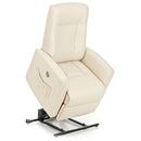 Poltrona Relax Reclinabile a Motore in Cuoio Ludovica Crema