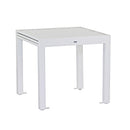 Tavolo da Giardino Allungabile 82/163x82xH75 cm in alluminio Lipari Bianco