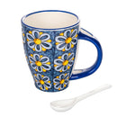 Tazza con Cucchiaino 12xØ8x10 cm in Ceramica VdE Tivoli 1996 Infinito elba