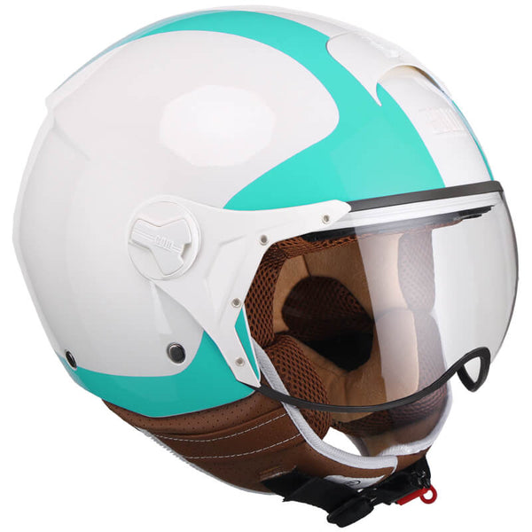 Demi-Jet Casque Scooter Forme Visière CGM Positano 107V Blanc Différentes Tailles acquista