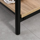 Appendiabiti Panchina per Ingresso con Scarpiera 80,5x30x170 cm in Acciaio e Truciolato  Rovere e Nero