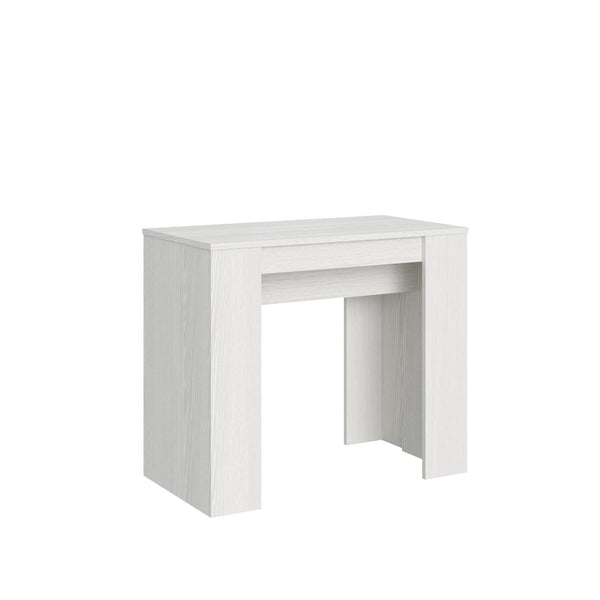 Consolle Allungabile 90-204x48x77 cm in Nobilitato Bianco sconto