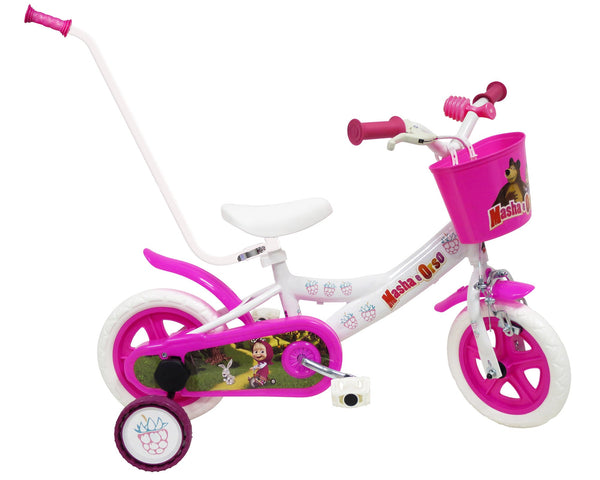 Vélo Fille 10" 1 Frein Pneus EVA Macha et l'Ours Blanc acquista