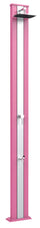 Doccia Solare da Esterno Giardino 30L Miscelatore e Lavapiedi Arkema Spring S Fascia Inox Fuxia