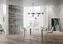 Tavolo Allungabile 130-390x90x77 cm Karamay Bianco Frassino