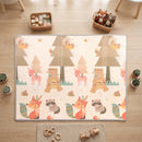 Tappeto Gioco per Bambini 0-3 Anni 200x150x1,5 cm Pieghevole e Reversibile in XPE Multicolore      