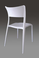 Set 4 Sedie da Giardino in Polipropilene Vandi Bianche