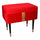 Banc de rangement 50x35xh47 cm en tissu velours rouge