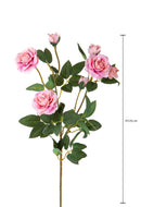 Set 6 Rose Artificiali Selvatica H 59 cm