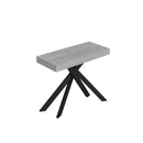 Consolle Allungabile 90-196x40x77 cm Saki Small Premium Cemento Gambe Antracite 