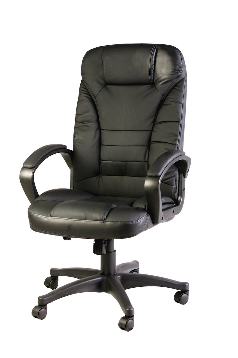 Poltrona Presidenziale da Ufficio Nera in Poliuretano Tosini Hc 5842