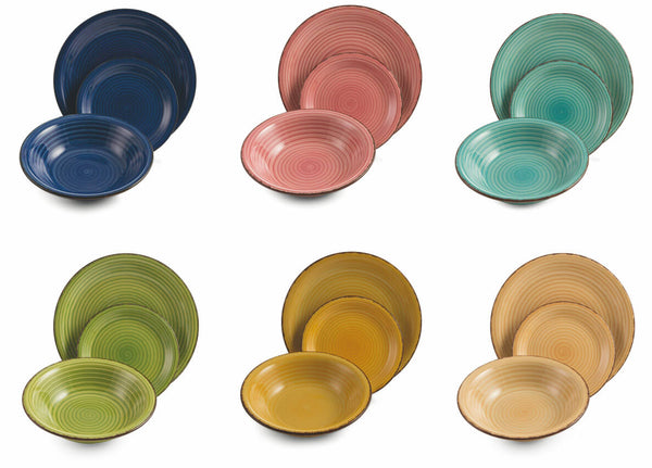 sconto Service de table 18 pièces en grès VdE Tivoli 1996 Baita Spring Multicolore