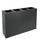 Pattumiera per Raccolta Differenziata 4 Scomparti Capacità 240 lt 120x30x80 cm in Acciaio Antracite