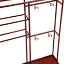 Portabottiglie da Muro 2 Posti 59x33xh62,5 cm in Metallo Rosso