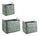 Set 3 Paniers 2 Lisette Rectangulaires Anses Bois Vert