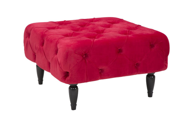 Pouf Brigitte Bordeaux 74x74x43 cm Polyester et MDF et Eponge Bordeaux acquista