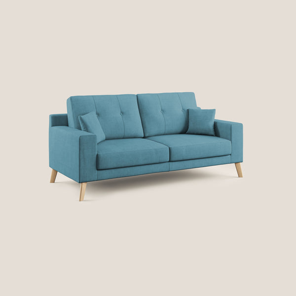 sconto Divano 3 Posti 186x95x91 cm in Tessuto Azzurro