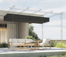 Telo di Ricambio per Pergola da Giardino 3,5x2,6m in Poliestere Grigio Scuro