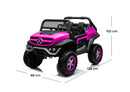 Macchina Elettrica per Bambini 12V con Licenza Mercedes Unimog Rosa 