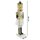 Soldato Schiaccianoci Natalizio H80 cm Nero e Oro