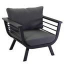 Set Salotto da Giardino 2 Poltrone e Tavolino in Alluminio Riverside Antracite