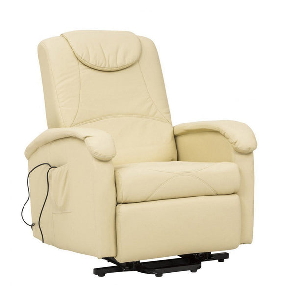 online Fauteuil de massage électrique Relax 72x95/182x106/145 h cm en similicuir beige