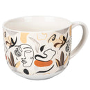 Set 2 Tazze Ø10,5x8,2 cm in Bone China VdE Tivoli 1996 Face to grey