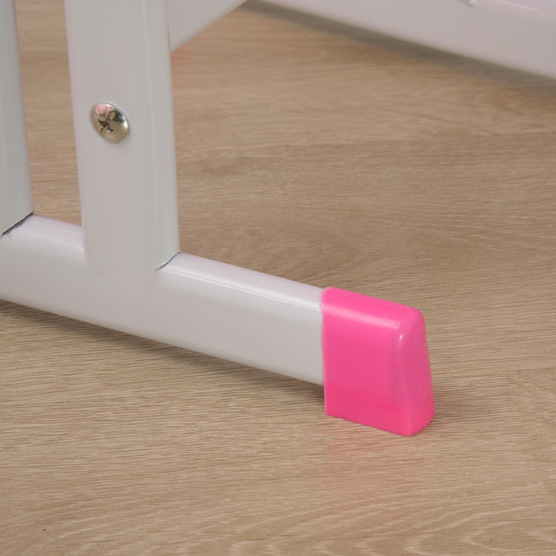 Banco Scuola per Bambini con Sedia ad Altezza Regolabile in Acciaio e MDF Rosa 