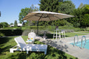 Ombrellone da Giardino Decentrato 4x4m in Alluminio Montana Sabbia