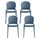 Lot de 4 Chaises Empilables 83x48x55 cm en Polypropylène et Fibre de Verre Jasmine Avio