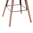 Set 2 Sedie da Pranzo di Design Imbottite con Gambe in Legno e Metallo Crema 