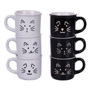 Set 6 Tazzine da Caffè Ø6,4x5,5 cm in Gres VdE Tivoli 1996 Love Cat