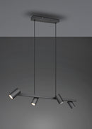 Lampada a Sospensione da Interno Attacco GU10 in Metallo Nero Opaco