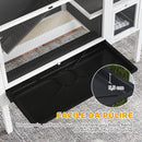 Gabbia per Conigli e Criceti da Interno 120x53x93 cm Rialzata con Vassoio Estraibile e Tetto Apribile in Legno Grigio      