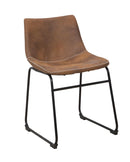 Sedia Metropolitan Touch 45x50x74,5 cm in Ferro e PU Marrone e Nero