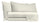 Parure de lit double dessus et dessous et taies d'oreiller en satin de polyester crème