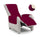 Housse de fauteuil matelassée double face bordeaux/crème