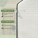 Copertura per Serra da Giardino 140x143x190 cm con Porta a Cerniera e Finestre PE Bianco      