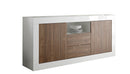 Mobile Buffet 2 Ante 2 Cassetti 184x42x86 cm in Legno TFT Lipari Bianco e Noce