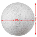 Lampada Sfera Giardino 40cm Luce Illuminazione Esterno Attacc E27 Effetto Pietra
