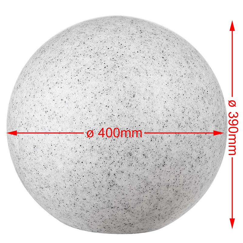 Lampada Sfera Giardino 40cm Luce Illuminazione Esterno Attacc E27 Effetto Pietra