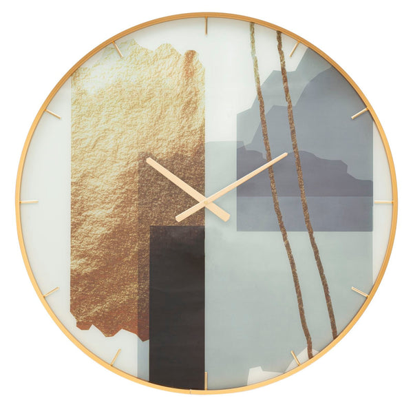 Horloge murale à motif 5x80x5 cm en verre MDF et métal multicolore sconto