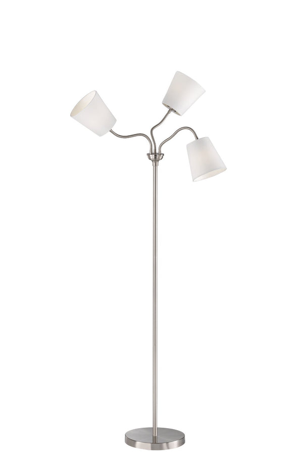 Lampadaire d'intérieur E27 en métal nickel mat sconto